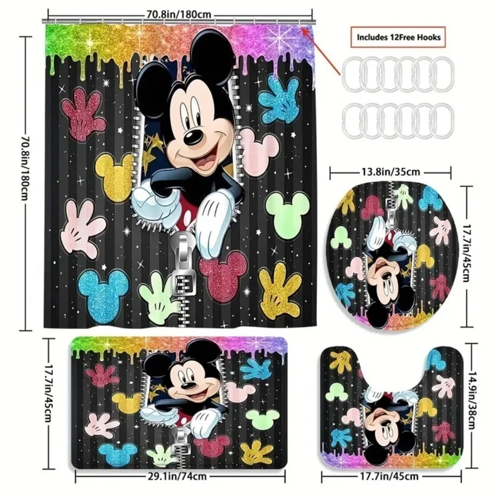 4pc Mickey Mouse Bathroom Set NWT